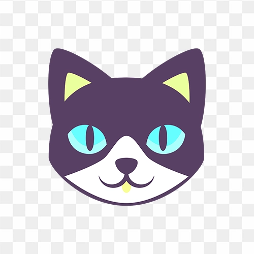 Cat face emoji free transparent png image